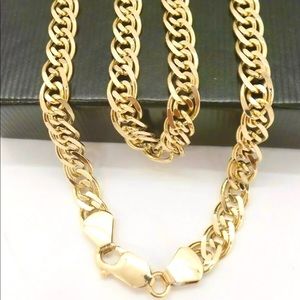 14K Italian YELLOW GOLD Italian LINK CHAIN necklace stamped